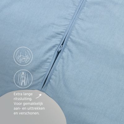 Meyco Studio Jumper Ongevoerd Linnen Jeans Blue 104 cm