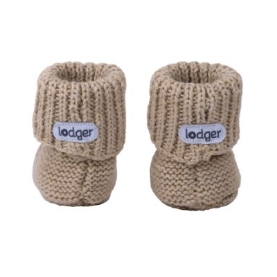 Lodger Slipper Knit Beige 0-6mnd Lodger Slipper Knit Beige 0-6mnd