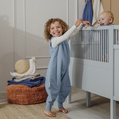 Meyco Slaapzak Jumper Gevoerd Pre-Washed - 92 cm - Hydrofiel - Jeans Blue Meyco Slaapzak Jumper Gevoerd Pre-Washed - 92 cm - Hydrofiel - Jeans Blue