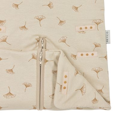 Meyco Slaapzak 4-Seizoenen Deluxe - One Size - Jersey - Ginkgo - Soft Sand Meyco Slaapzak 4-Seizoenen Deluxe - One Size - Jersey - Ginkgo - Soft Sand