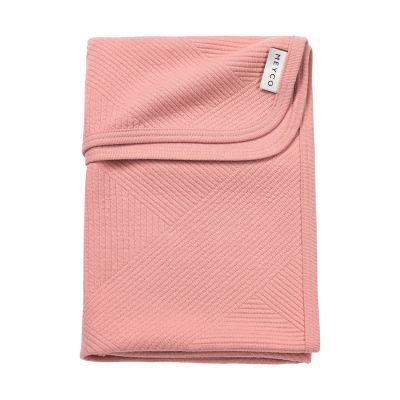Meyco Pure Deken Gebreid - 100 x 150 cm - Jacquard - Rose Meyco Pure Deken Gebreid - 100 x 150 cm - Jacquard - Rose