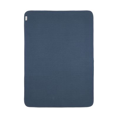 Meyco Gebreide Jacquard Flannel Deken – 100x150 cm – Pure Indigo