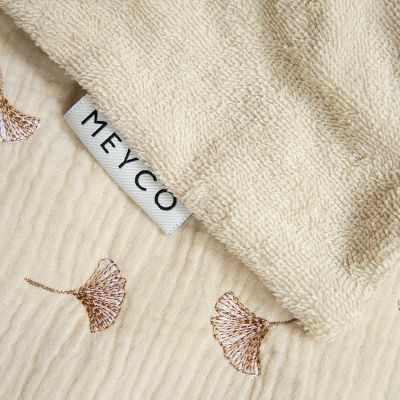 Meyco Deken Borduur Pre-Washed - 100 x 150 cm - Hydrofiel/Badstof Ginkgo - Soft Sand Meyco Deken Borduur Pre-Washed - 100 x 150 cm - Hydrofiel/Badstof Ginkgo - Soft Sand