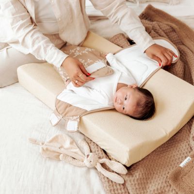 Meyco Baby Aankleedkussenhoes Badstof Uni Sand 50 x 70 cm 2-Pack