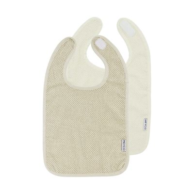 Meyco Baby Popcorn Bib With Velcro - 2 Pieces