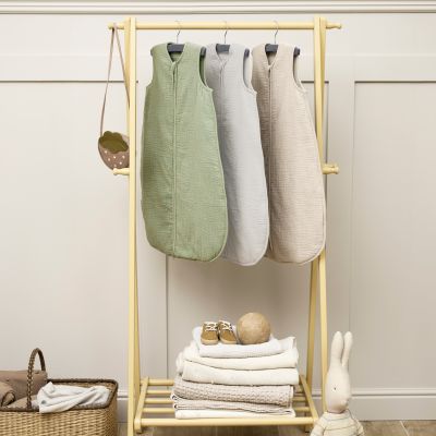 Meyco Baby Slaapzak tetra Gevoerd Uni Pre-Washed Olive Green 70 cm