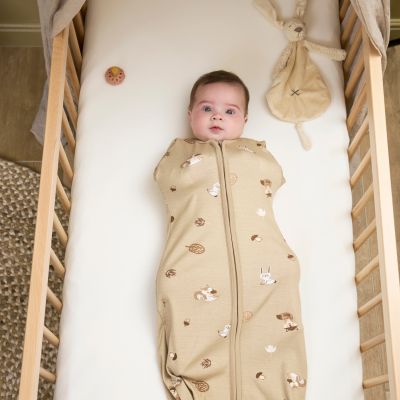 Meyco Baby Forest Animals Cocoon inbakerslaapzak - Sand - 4-8 Mnd Meyco Baby Forest Animals Cocoon inbakerslaapzak - Sand - 4-8 Mnd