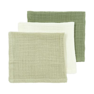 Meyco Baby Uni Monddoekjes - 3 Stuks - Pre-Washed Hydrofiel - 30 x 30 cm