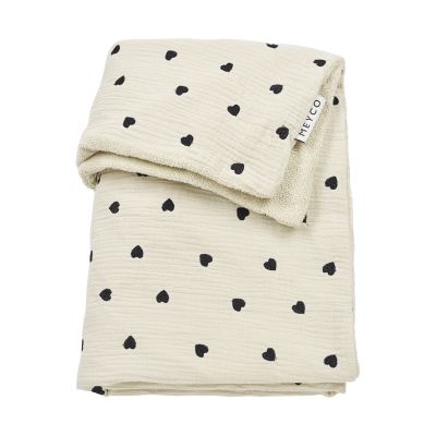 Meyco Baby Sweet Heart Wiegdeken - 75 x 100 cm - Pre-Washed tetra - Soft Sand