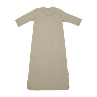 Meyco Baby Slaapzak Met Afritsbare Mouwen Slub Met Smile Applicatie Taupe / Offwhite 70 cm Meyco Baby Slaapzak Met Afritsbare Mouwen Slub Met Smile Applicatie Taupe / Offwhite 70 cm