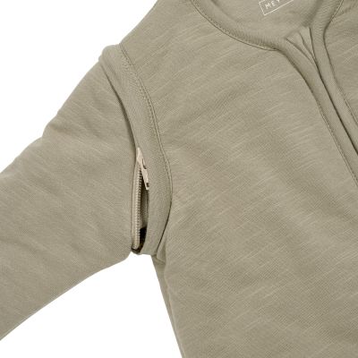 Meyco Baby Slaapzak Met Afritsbare Mouwen Slub Met Smile Applicatie Taupe / Offwhite 70 cm Meyco Baby Slaapzak Met Afritsbare Mouwen Slub Met Smile Applicatie Taupe / Offwhite 70 cm