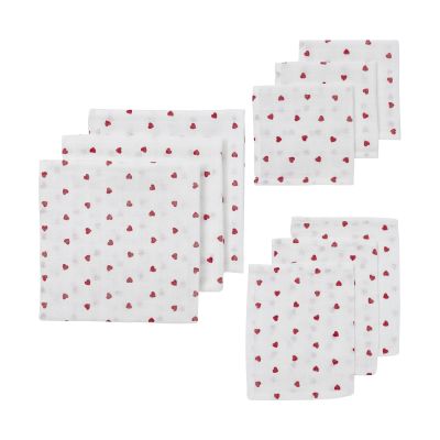 Meyco Baby Starterset tetra Sweet Heart Red 9-Pack Meyco Baby Starterset tetra Sweet Heart Red 9-Pack