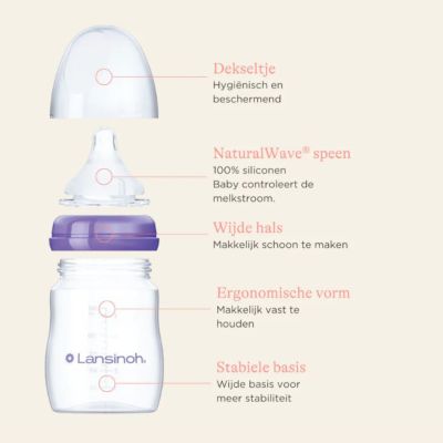 Lansinoh Fles Met Natural Wave Speen 160 ml (S)