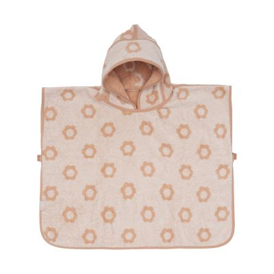 Jollein Jacquard Badponcho - 2-zijdig - Badstof - Flower