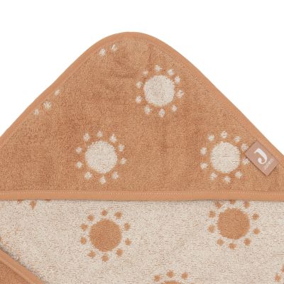 Jollein Jacquard Badcape - Badstof - 75x75 cm - Sun Jollein Jacquard Badcape - Badstof - 75x75 cm - Sun