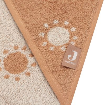 Jollein Jacquard Badcape - Badstof - 75x75 cm - Sun Jollein Jacquard Badcape - Badstof - 75x75 cm - Sun