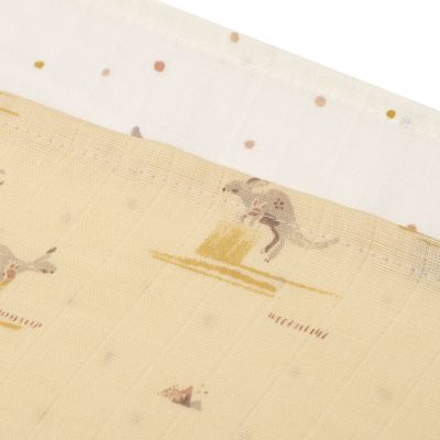 Jollein Tetra Doeken - 3 Stuks - 70 x 70 cm - Kangaroots Jollein Tetra Doeken - 3 Stuks - 70 x 70 cm - Kangaroots