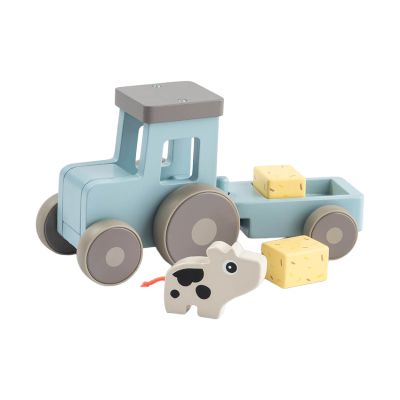 Done by Deer Houten Tractor - Tiny Farm Dotti - Blue Done by Deer Houten Tractor - Tiny Farm Dotti - Blue