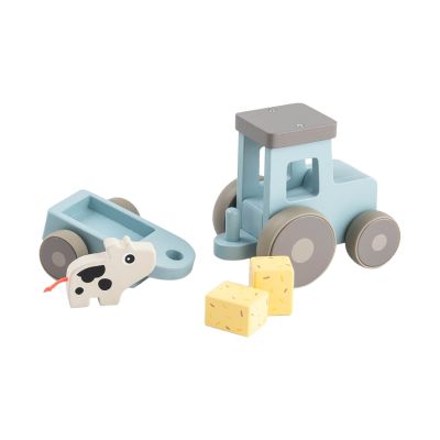 Done by Deer Houten Tractor - Tiny Farm Dotti - Blue Done by Deer Houten Tractor - Tiny Farm Dotti - Blue