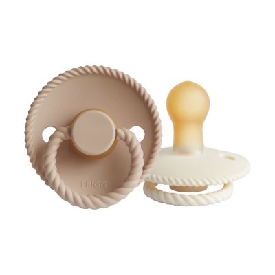 Frigg Rope Pacifier - 0-6 mois (2 pièces) - Cream/Croissant