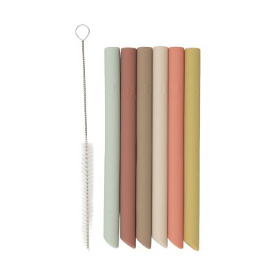 Jollein Siliconen Rietjes - Multicolour - 6-pack