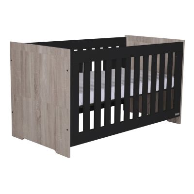 Interbaby Ledikant 70 x 140 Incl. Juniorzijden - Commode 3 laden Basalt