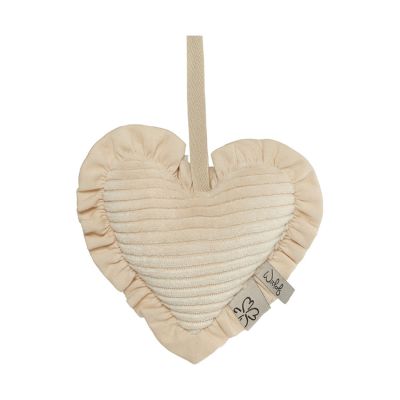 Witlof For Kids Velvet Rib Knuffeldoekje Hart - Soft Sand Witlof For Kids Velvet Rib Knuffeldoekje Hart - Soft Sand