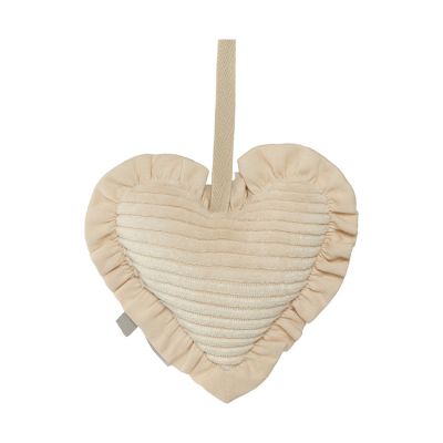 Witlof For Kids Velvet Rib Knuffeldoekje Hart - Soft Sand Witlof For Kids Velvet Rib Knuffeldoekje Hart - Soft Sand