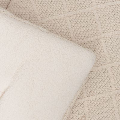 Jollein Check Knit Parklegger - 75x95cm - Oatmeal