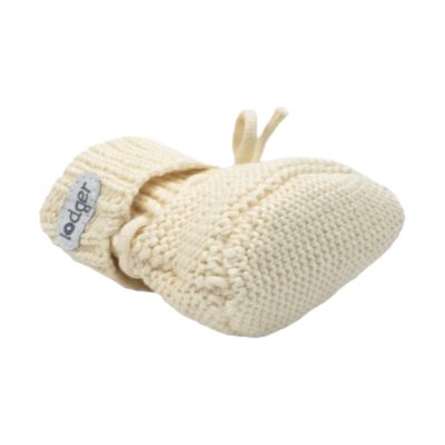 Lodger Gebreide Slofjes Cotton - Maat 0-6 Mnd - Butter