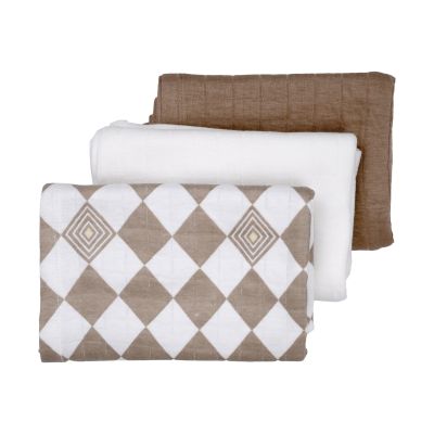 Lodger Swaddler - 3 Stuks - 70 x 70 cm - Matcha Buffalo Lodger Swaddler - 3 Stuks - 70 x 70 cm - Matcha Buffalo