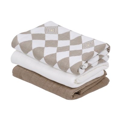 Lodger Swaddler - 3 Stuks - 70 x 70 cm - Matcha Buffalo Lodger Swaddler - 3 Stuks - 70 x 70 cm - Matcha Buffalo