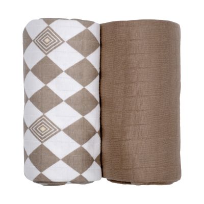 Lodger Swaddler - 2 Stuks - 110 x 110 cm - Matcha Buffalo