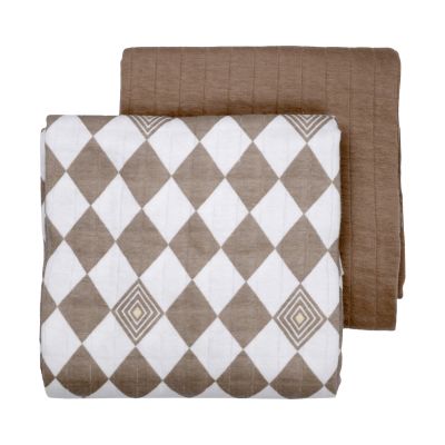 Lodger Swaddler - 2 Stuks - 110 x 110 cm - Matcha Buffalo