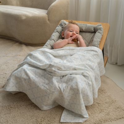 Lodger Swaddler Solid Matcha Peppermint/Blue Fogg 2-Pack 110x110