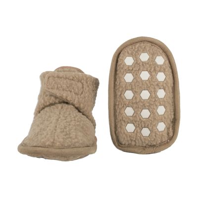 Lodger Slofjes - 0-3 Mnd - Teddy Fleece - Beige Lodger Slofjes - 0-3 Mnd - Teddy Fleece - Beige