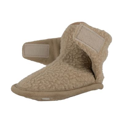 Lodger Slofjes - 0-3 Mnd - Teddy Fleece - Beige Lodger Slofjes - 0-3 Mnd - Teddy Fleece - Beige