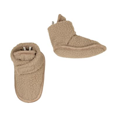 Lodger Slofjes - 0-3 Mnd - Teddy Fleece - Beige Lodger Slofjes - 0-3 Mnd - Teddy Fleece - Beige