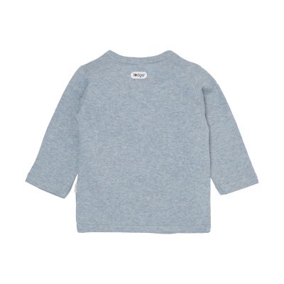 Lodger Melange Overslag Shirt - Maat 50 - Blue Fogg