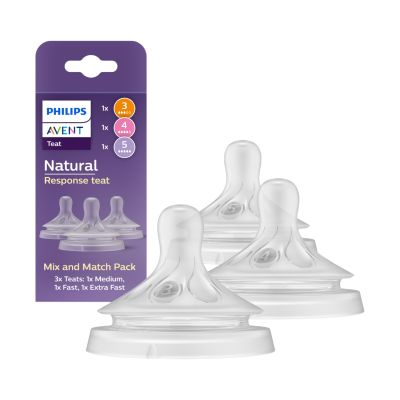 Tétine Natural Response de Philips Avent - Mix & Match - 3 pièces
