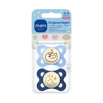 MAM Original Night Fopspeen - 0-6 Mnd - Blue MAM Original Night Fopspeen - 0-6 Mnd - Blue