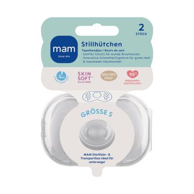 MAM Capuchons pour mamelons - 2 pièces - Taille S MAM Capuchons pour mamelons - 2 pièces - Taille S