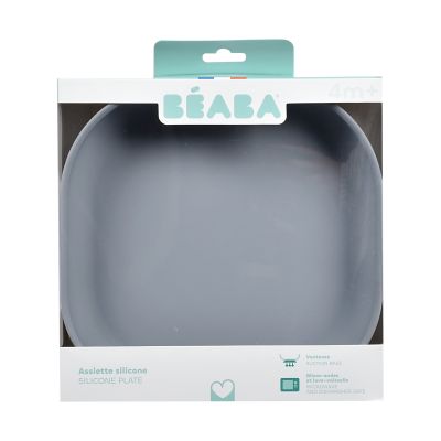 Beaba Silicone Bord met Zuignap - Kiezel Beaba Silicone Bord met Zuignap - Kiezel