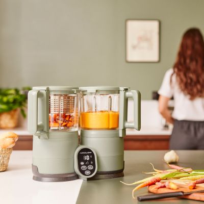 Babymoov Nutribaby Stoomkoker - Glass - Celadon Green Babymoov Nutribaby Stoomkoker - Glass - Celadon Green