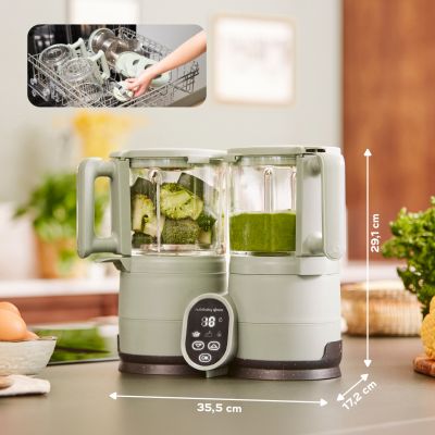 Babymoov Nutribaby Stoomkoker - Glass - Celadon Green Babymoov Nutribaby Stoomkoker - Glass - Celadon Green
