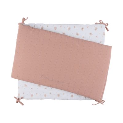 Noukie's park/Bedbumper - Vintage Flowers - Roze