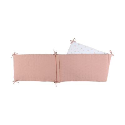 Noukie's park/Bedbumper - Vintage Flowers - Roze
