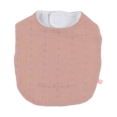 Noukie's Slabbetjes Set - Vintage Flowers - Wit/Roze