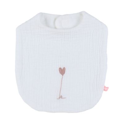 Noukie's Slabbetjes Set - Vintage Flowers - Wit/Roze