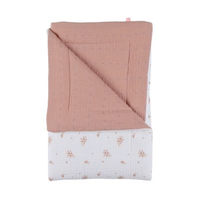 Noukie's Deken - Vintage Flowers - Wit/Roze Noukie's Deken - Vintage Flowers - Wit/Roze